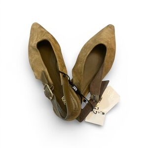 Zara Women's Brown Suede Heels